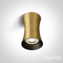 Mawromati oprawa sufitowa 1x10W GU10 szczotkowany mosiądz